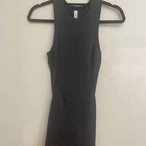Ribbed Softstreme Slim-Fit Tank Dress color black size 2